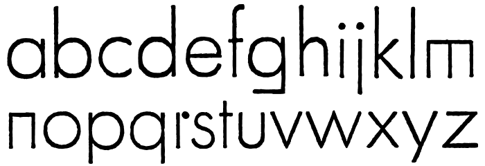 FuturaRenner Light Regular Font LOWERCASE
