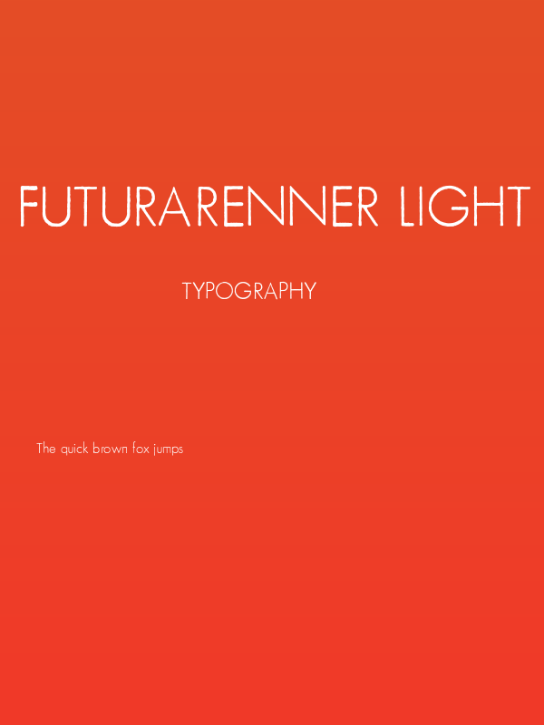 FuturaRenner Light Poster