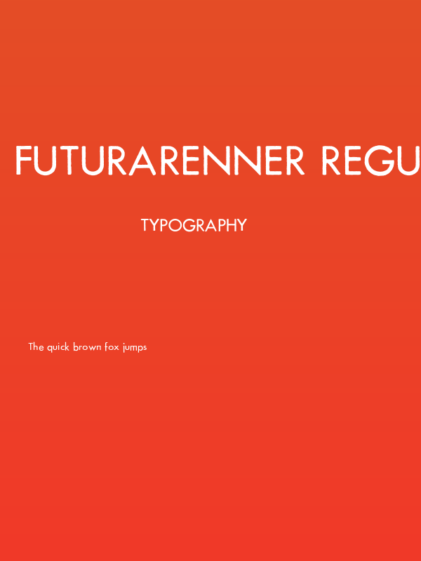 FuturaRenner Regular Poster