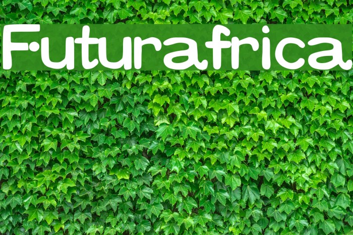 Futurafrica Font examples