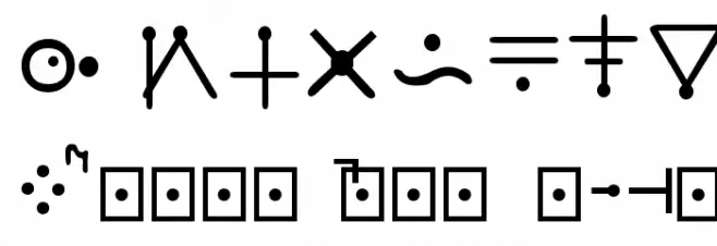 Futurama-Alien-Alphabet-One Font OTHER CHARS