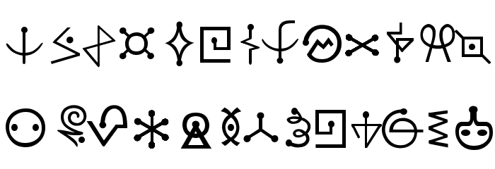 futurama alien language font