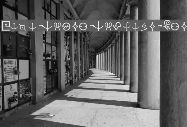 Futurama-Alien-Alphabet-One Font examples