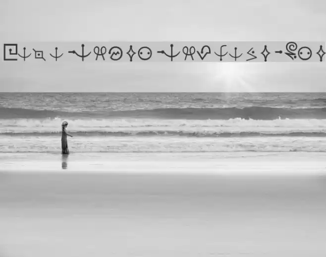 Futurama-Alien-Alphabet-One Font examples