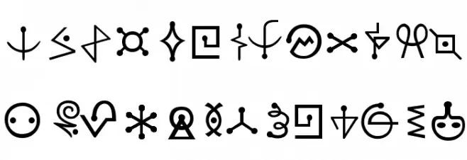 Futurama-Alien-Alphabet-One Schriftart Kleinbuchstaben