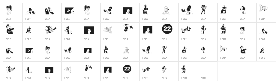 Futurama-Alien-Alphabet-Two Character Map