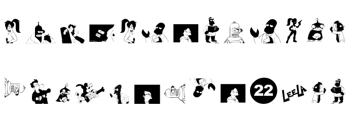 Futurama-Alien-Alphabet-Two Font LOWERCASE