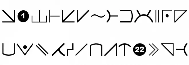 Futurama-Alien-Alphabet-Two خط أحرف صغيرة