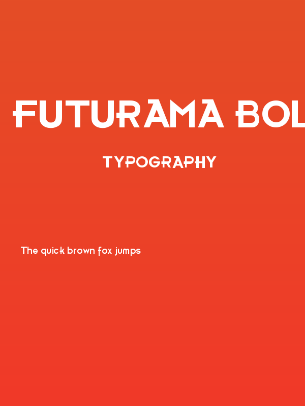 Futurama Bold Font Poster