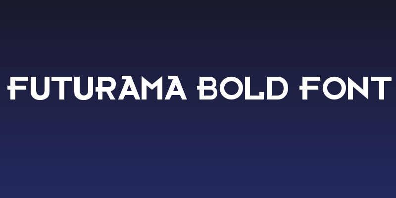 Futurama Bold Font Social Header
