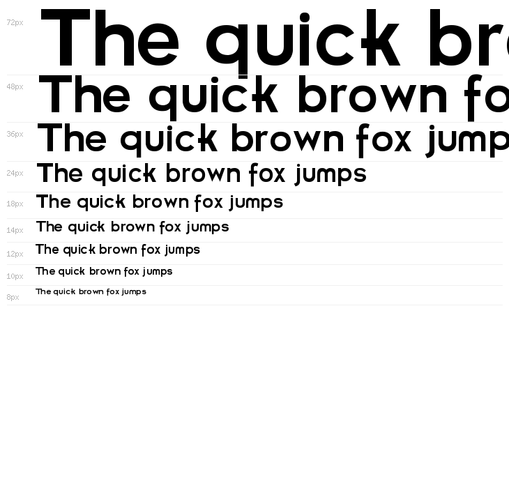 Futurama Bold Font Waterfall