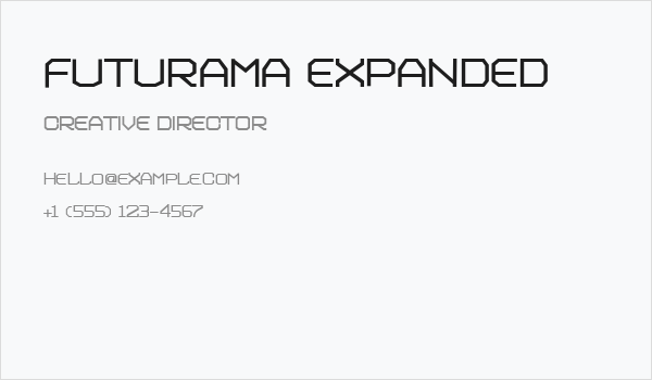 Futurama Expanded Business Card