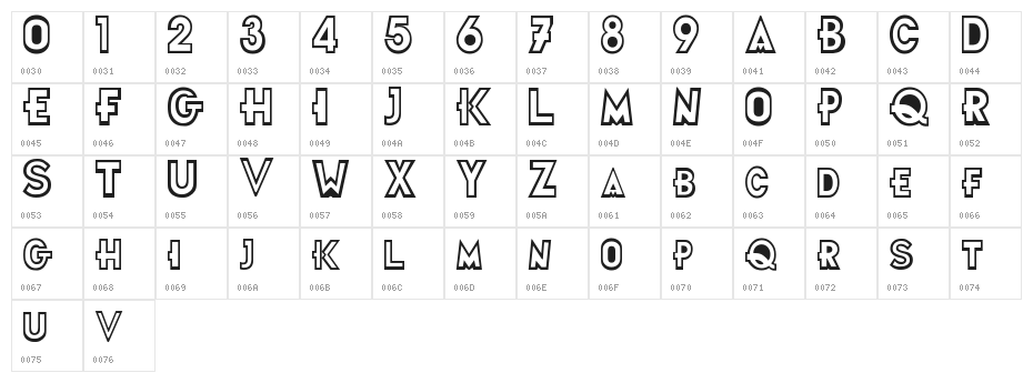 Futurama-Title-Font Character Map