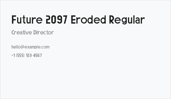 Future 2097 Eroded Regular Business Card