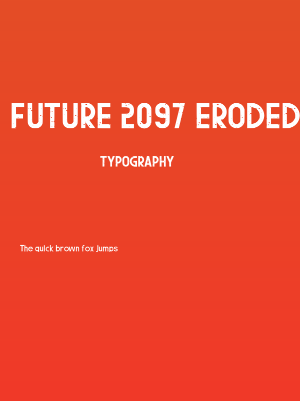 Future 2097 Eroded Regular Poster