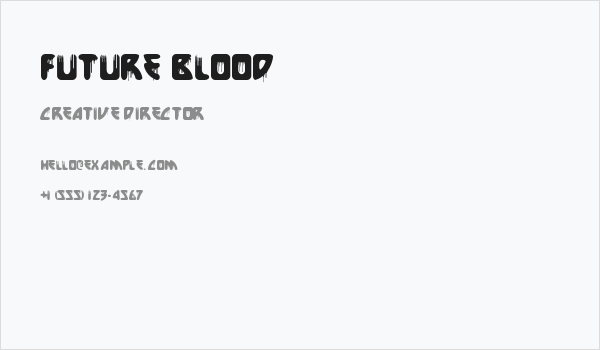 Future Blood Business Card