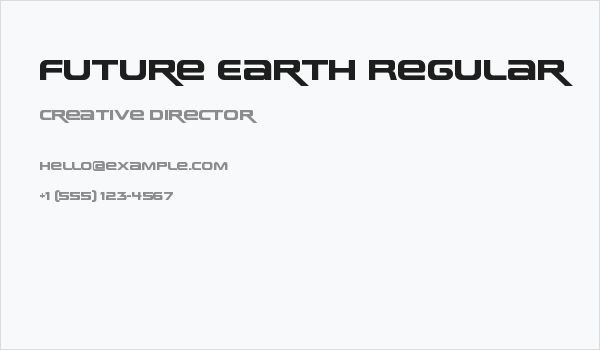 Future Earth Regular Business Card