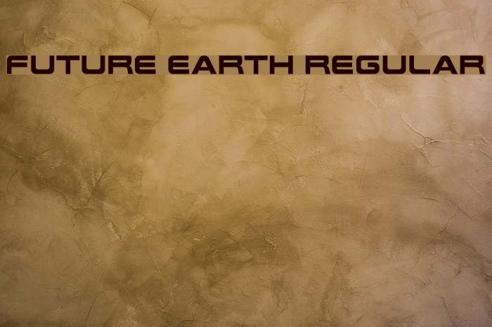 Future Earth Regular Font examples