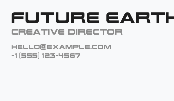 Future Earth Regular Business Card