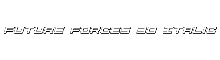 Future Forces 3D Italic Font