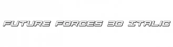 Future Forces 3D Italic  नि: शुल्क फ़ॉन्ट्स डाउनलोड