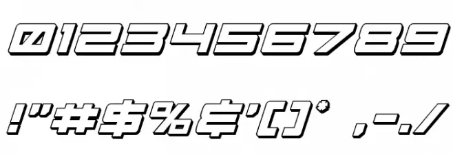 Future Forces 3D Italic Шрифта ДРУГИЕ символов