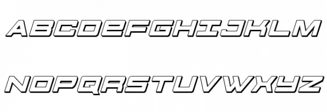 Future Forces 3D Italic Font Litere mari