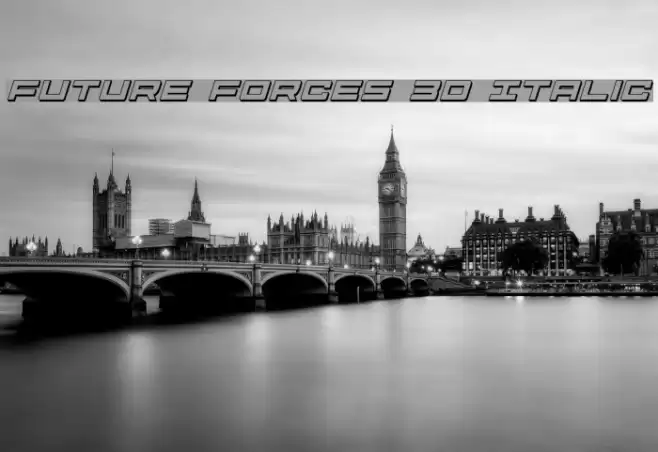 Future Forces 3D Italic Шрифта examples