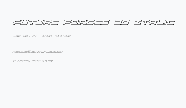 Future Forces 3D Italic Business Card