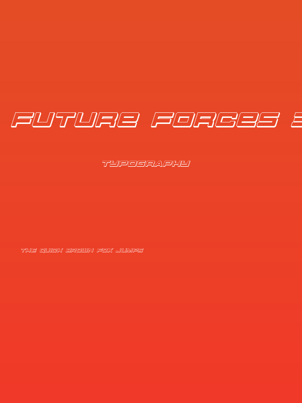 Future Forces 3D Italic Poster