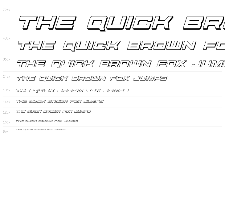 Future Forces 3D Italic Waterfall