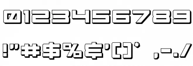 Future Forces 3D Font OTHER CHARS