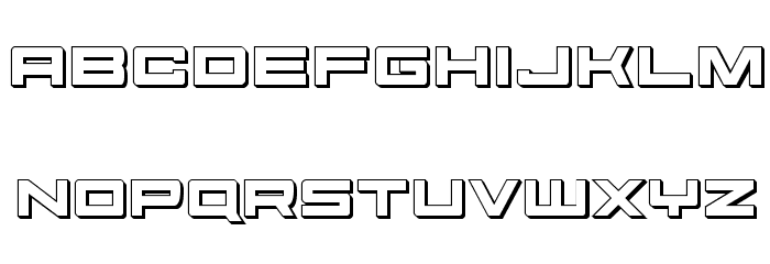 Future Forces 3D Font LOWERCASE