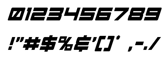 Future Forces Condensed Italic Font OTHER CHARS