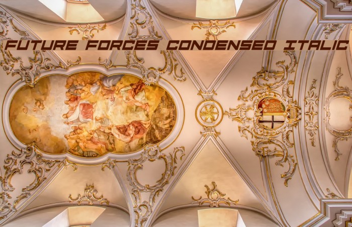 Future Forces Condensed Italic Font examples