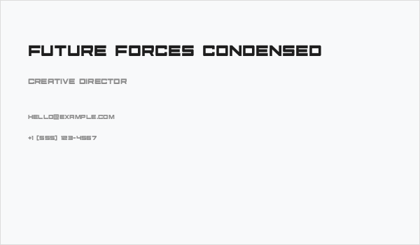 Future Forces Condensed Business Card