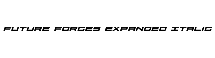 Future Forces Expanded Italic  font caratteri gratis