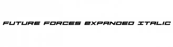 Future Forces Expanded Italic  नि: शुल्क फ़ॉन्ट्स डाउनलोड
