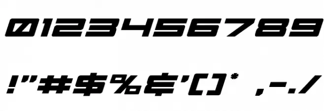 Future Forces Expanded Italic Font OTHER CHARS