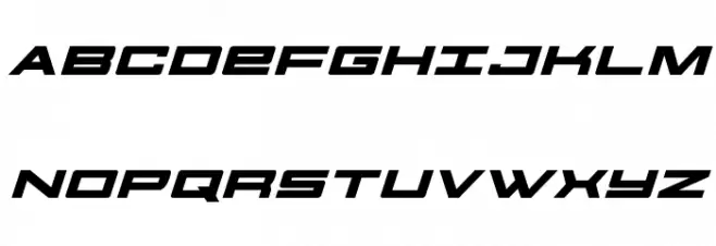 Future Forces Expanded Italic フォント 大文字