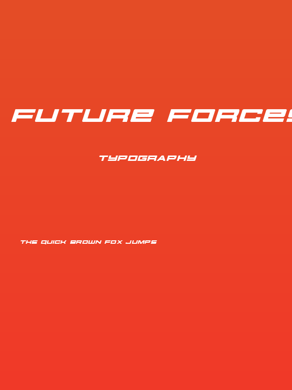Future Forces Expanded Italic Poster