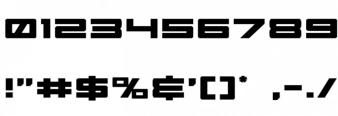 Future Forces Expanded Font OTHER CHARS