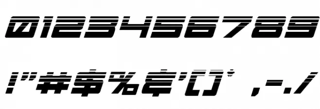 Future Forces Halftone Italic Font OTHER CHARS