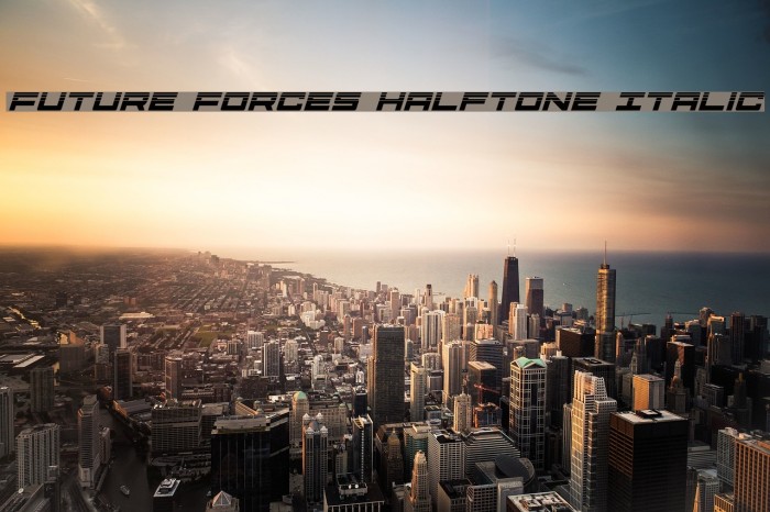 Future Forces Halftone Italic Example 3