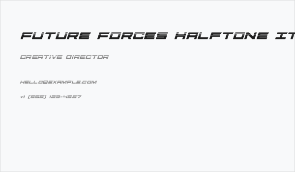 Future Forces Halftone Italic Business Card