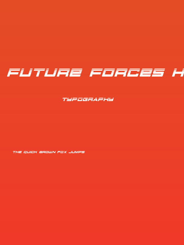 Future Forces Halftone Italic Poster