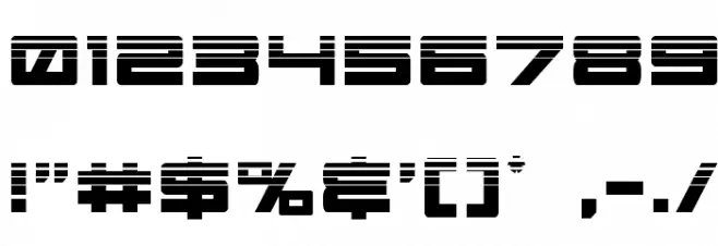 Future Forces Halftone Font OTHER CHARS