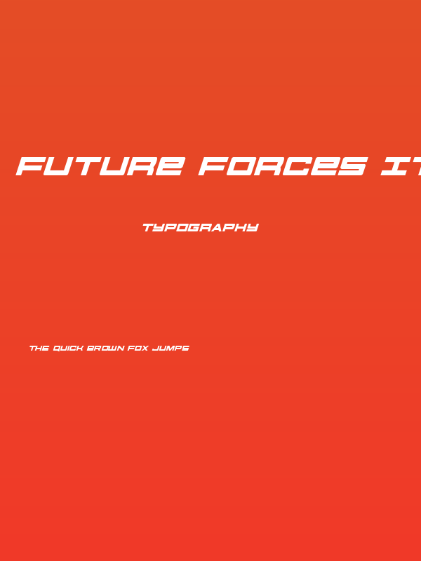 Future Forces Italic Poster