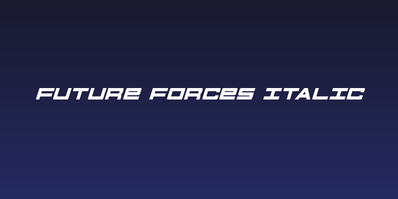 Future Forces Italic Social Header