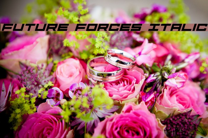 Future Forces Italic Font examples